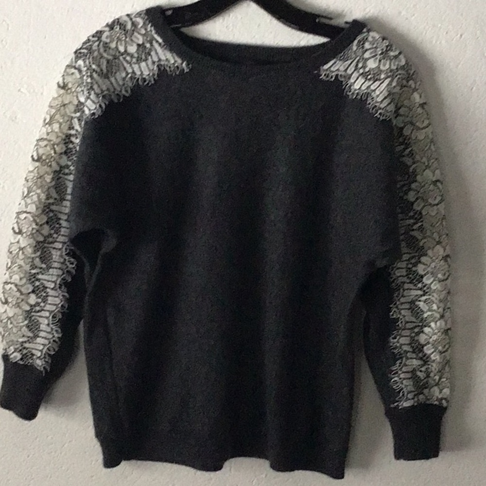JCrew Lace Sleeve sweater Women’s